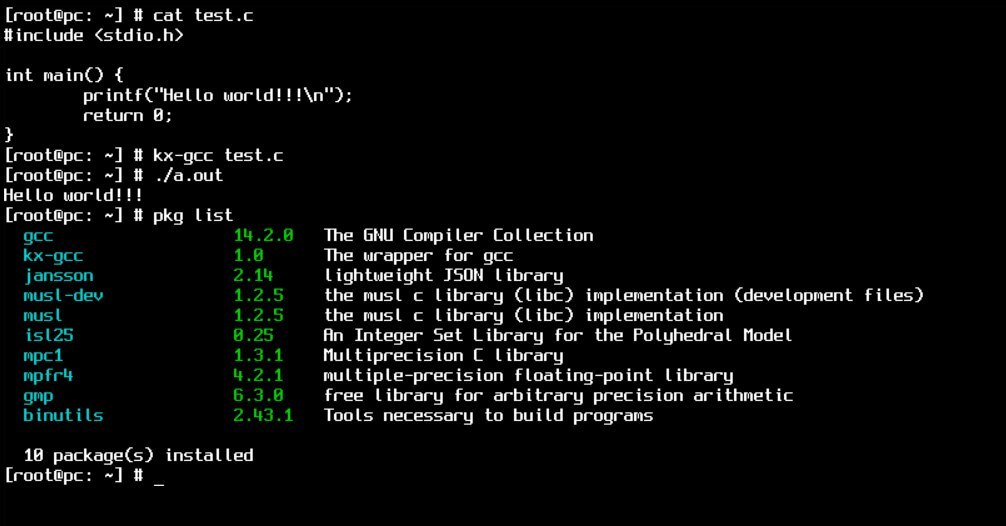 GCC compiling on Kyronix