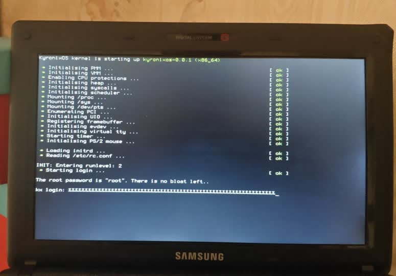 Kyronix on real hardware